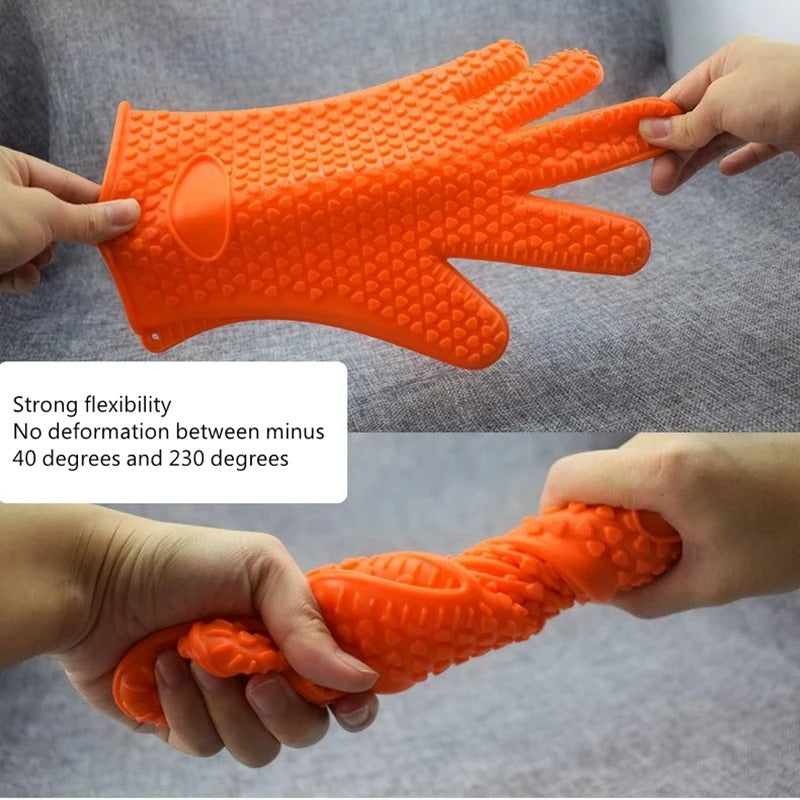 Gants de Protection contre la Chaleur en Silicone - une Préhension Sûre à Haute Température!</p
