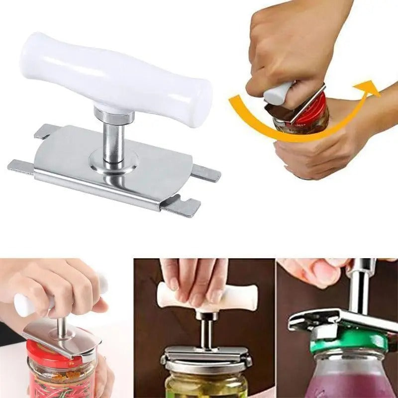 Flexidreh - Ouvre-verre et Ouvre-boîte Réglable en Acier Inoxydable