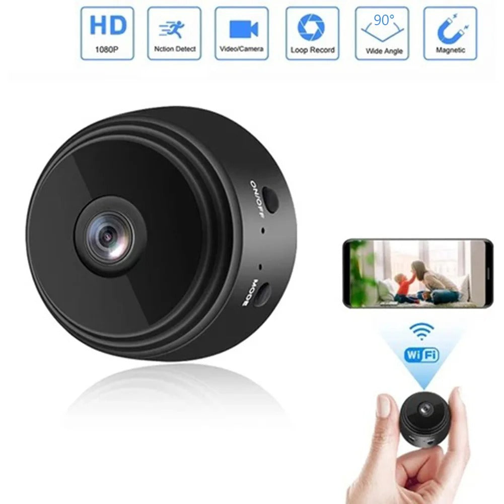 Mini-caméra Wifi Compacte avec Fixation Magnétique