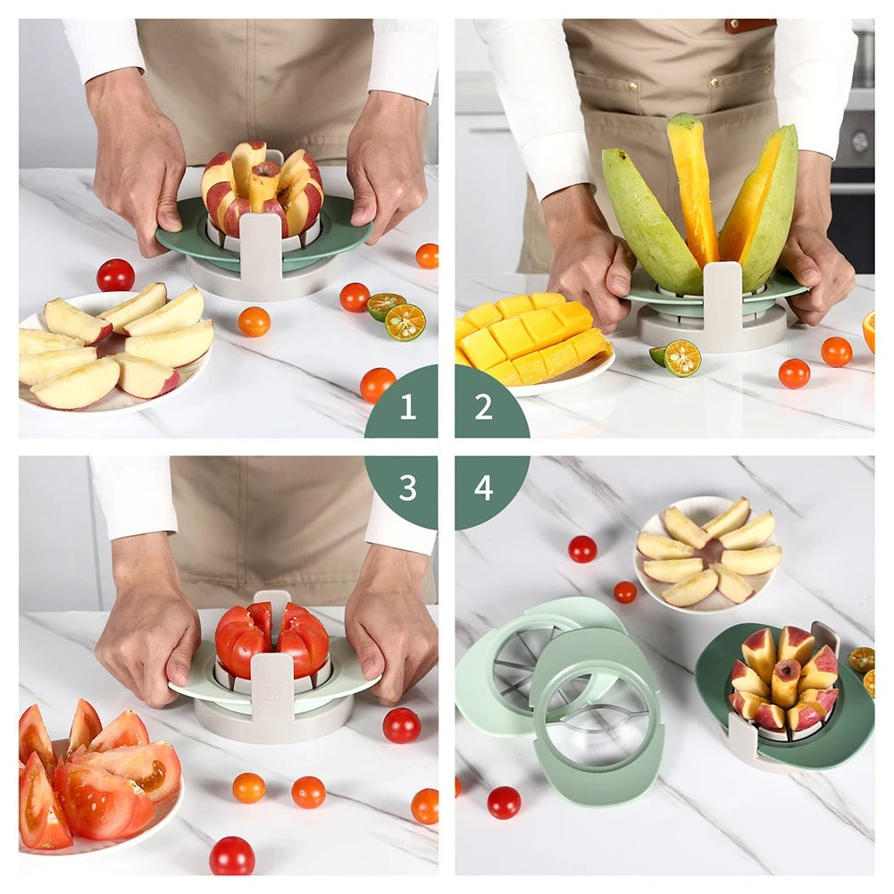 Tailleuse Polyvalente 4 en 1 pour Fruits et Légumes - Coupe Rapide et Précise