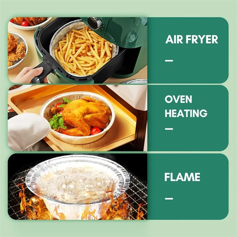 Inserts Réutilisables en Aluminium - Friteuse à Air Chaud Propre et sans Effort