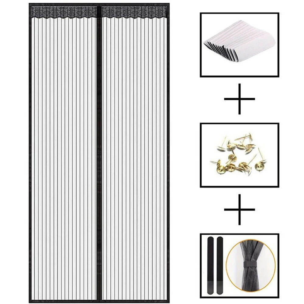Protection Anti-moustiques Rideau de Porte en Filet Magnétique