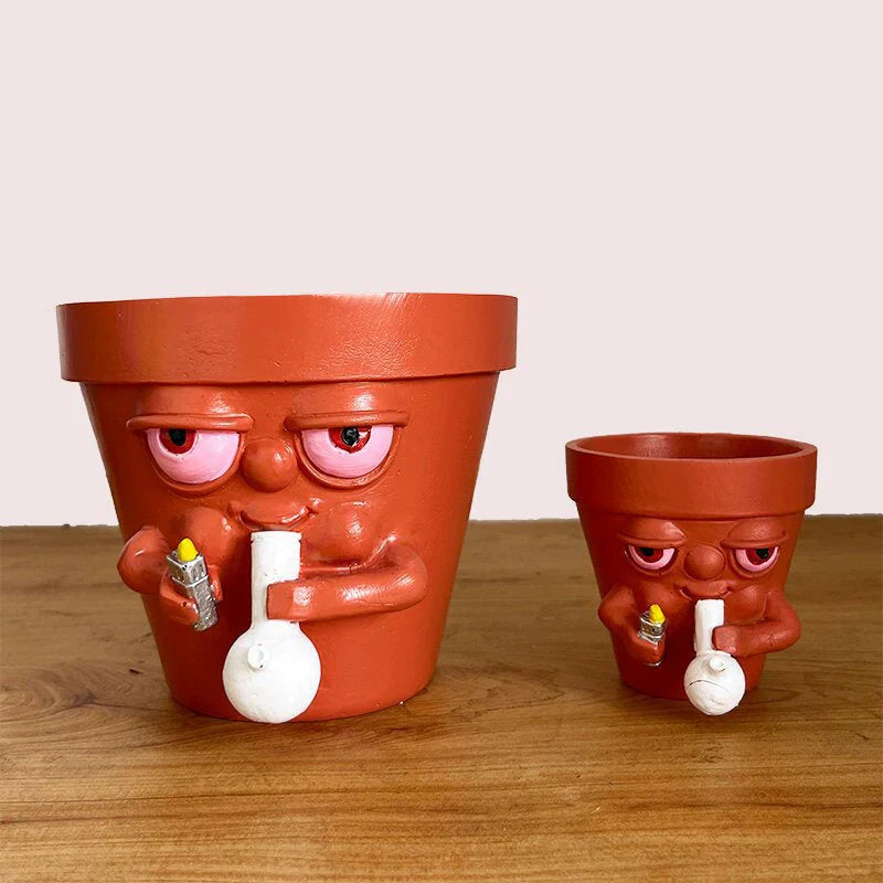 Pot de Fleurs Déco avec Effet Fumé