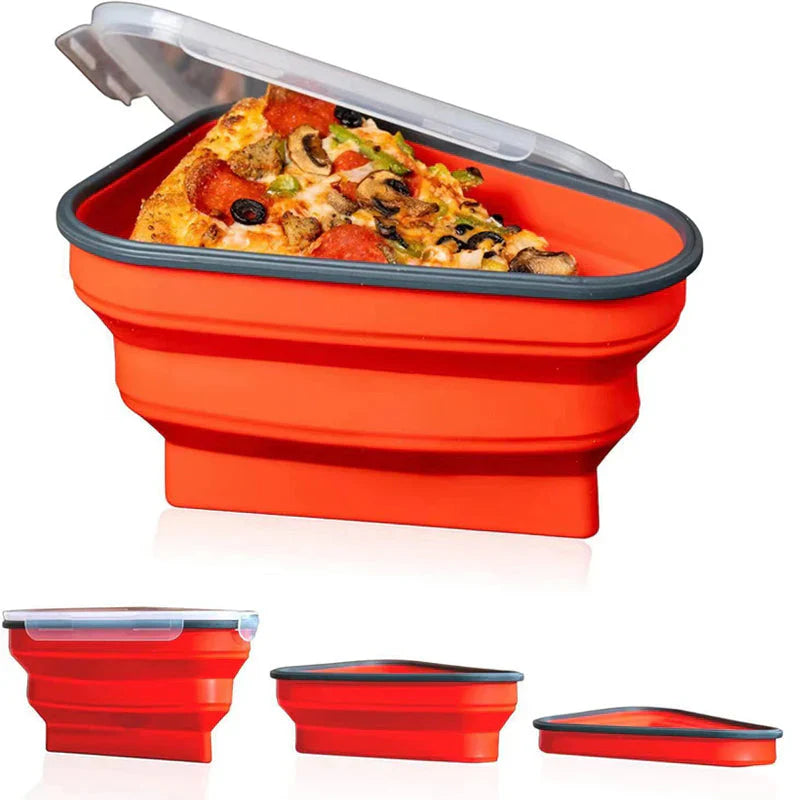 Boîte à Pizza en Silicone Peu Encombrante - Conserver la Fraîcheur, C' Est Facile!