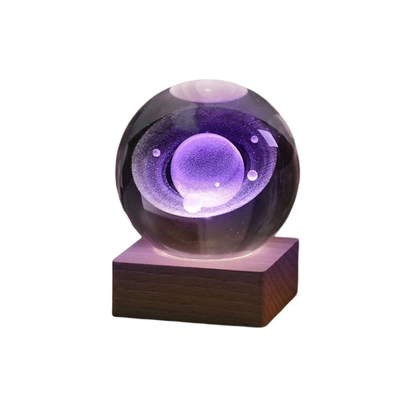 Etoileseclat - Boule de Cristal 3d avec Lumière Led