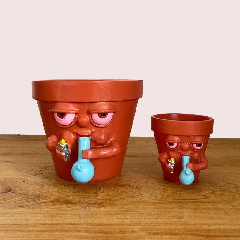 Pot de Fleurs Déco avec Effet Fumé