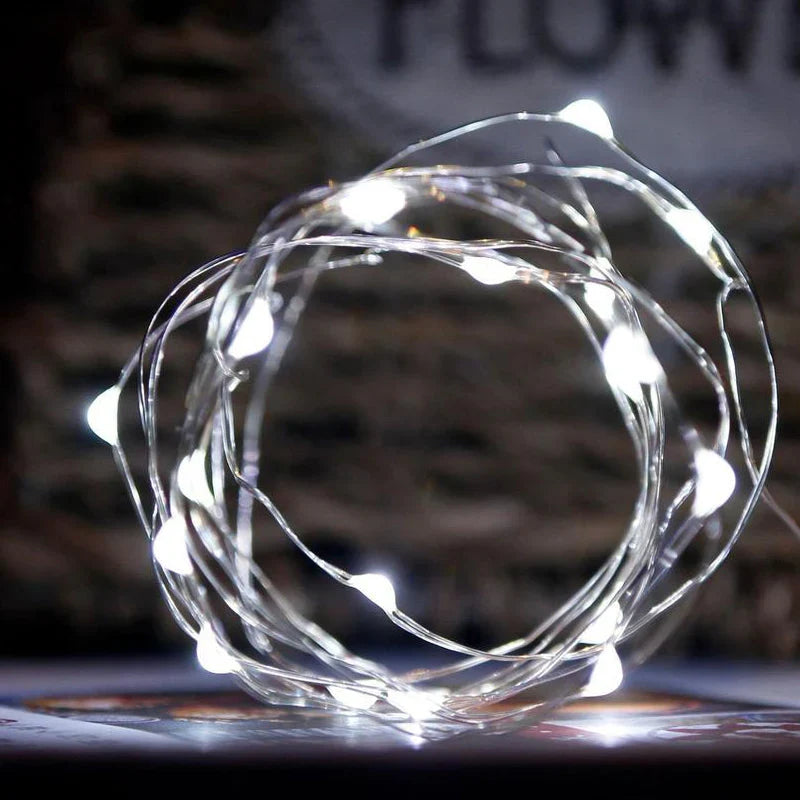 Chaîne Lumineuse Décorative en Fil de Cuivre avec Connexion Usb