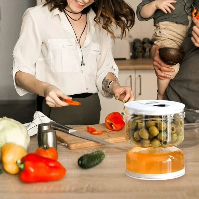 Picklefresh - le Récipient Pratique pour les Cornichons et les Olives avec Passoire