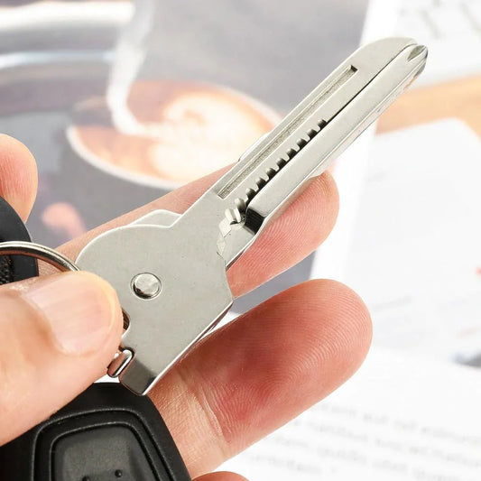 Mini-outil 6 en 1 Porte-clés en Acier Inoxydable