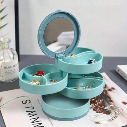 Rangement à Bijoux Pivotant à Plusieurs Niveaux