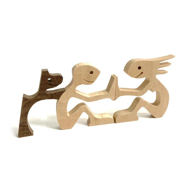 Momentcœur - Sculpture en Bois Sculptée à la Main