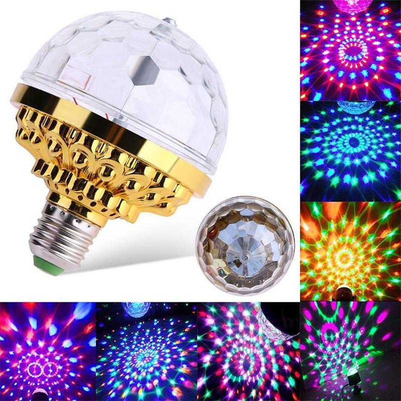 Ampoule Led Colorée pour les Fêtes - Tourne Automatiquement pour des Effets de Lumière Sympas!