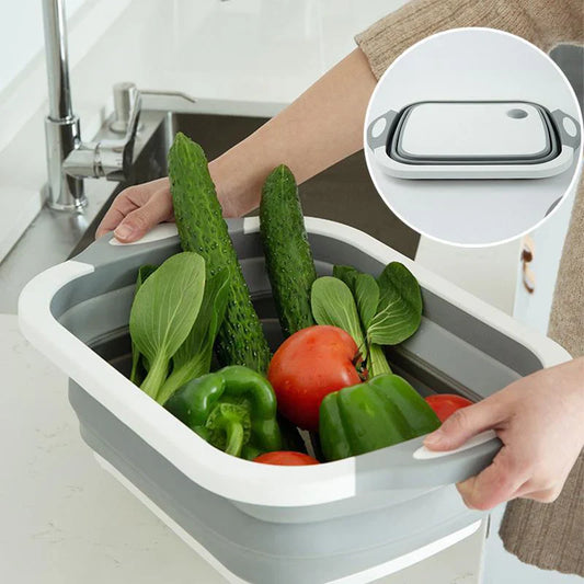 Corbeille Pliante Compacte - Votre Aide de Cuisine 3 en 1