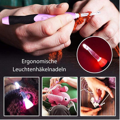Set de Crochets Lumineux - 9 Pièces pour les Travaux D' Aiguille Créatifs