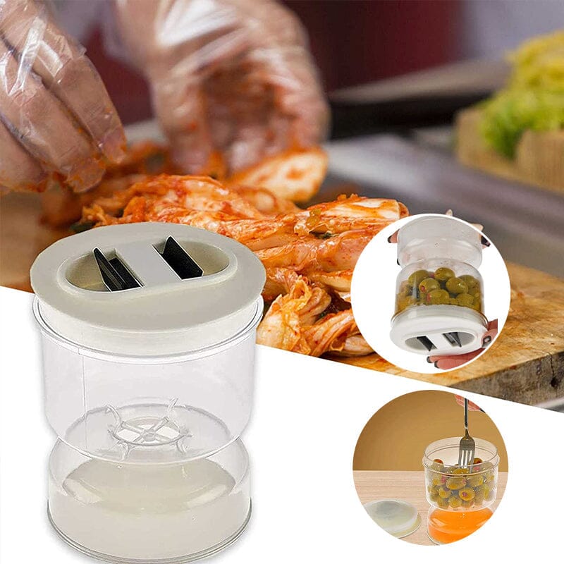 Picklefresh - le Récipient Pratique pour les Cornichons et les Olives avec Passoire