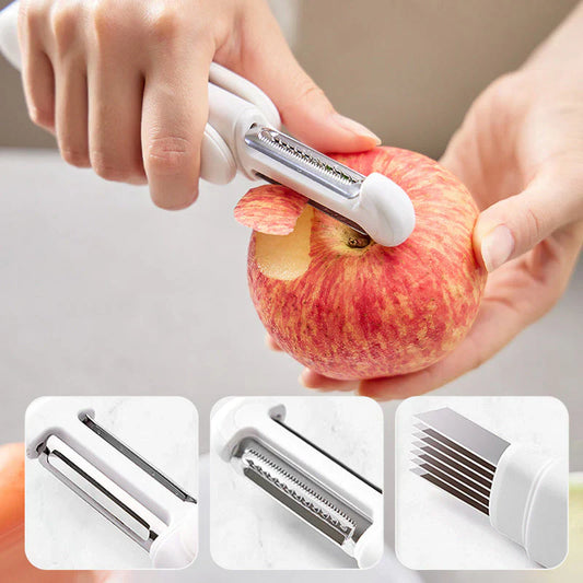 Eplucheur Rotatif 3 en 1 Schneidfix - un Outil de Cuisine Polyvalent pour Éplucher sans Effort!