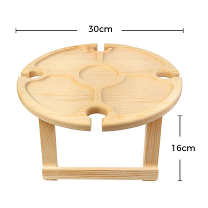 Table de Pique-nique Pliante Compacte en Bois - Parfaite pour les Déplacements!