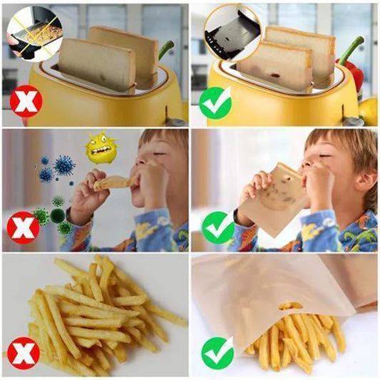 Poches pour Grille - Pain Réutilisables et Antiadhésives, Paquet de 5