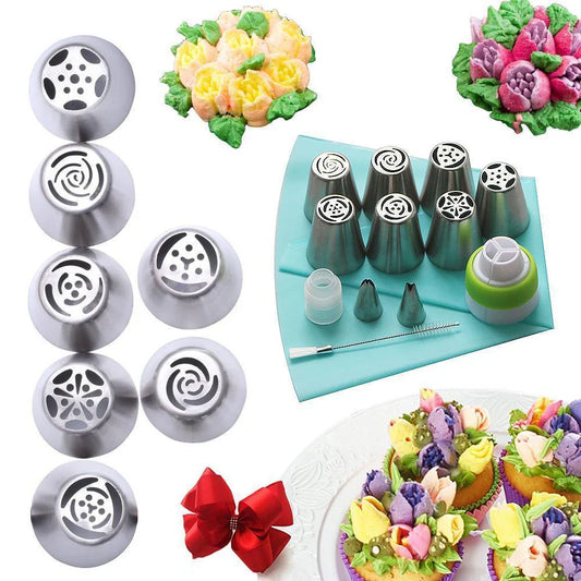 Set de Douilles en Acier Inoxydable - la Décoration Créative de Gâteaux Rendue Facile