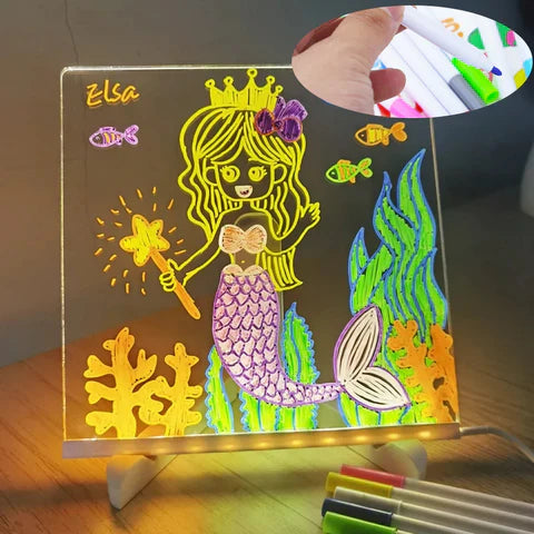 Tableau D' Écriture Led Lumineux en Acrylique