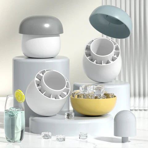Récipient à Glaçons en Silicone en Forme de Champignon - Parfait pour des Rafraîchissements Cools!