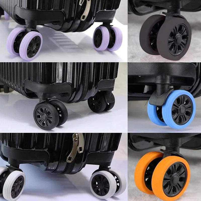 Housses de Protection en Silicone pour Roulettes de Valises - Protection & Réduction du Bruit