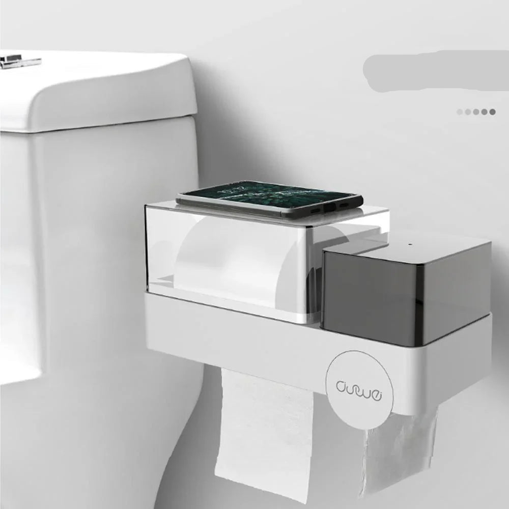 Boîte de Rangement pour Salle de Bain 3 en 1 Montée sur le Mur
