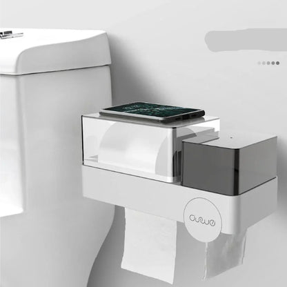 Boîte de Rangement pour Salle de Bain 3 en 1 Montée sur le Mur