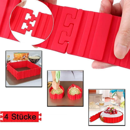 Set de Moules à Gâteaux en Silicone Flexible (4 Pièces)