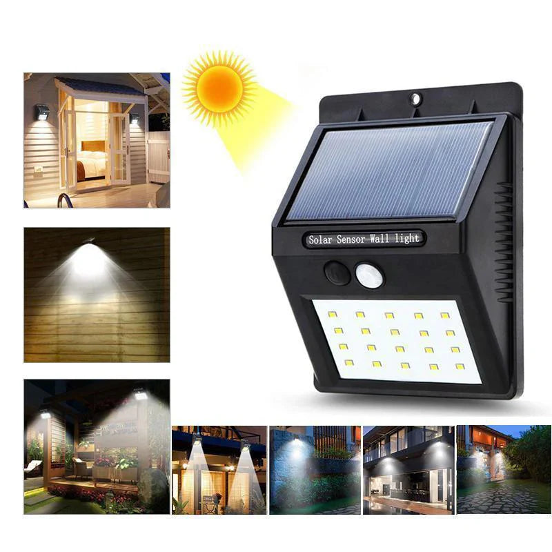 Lampes Murales Solaires Super Lumineuses avec Capteur de Mouvement - Lot de 20