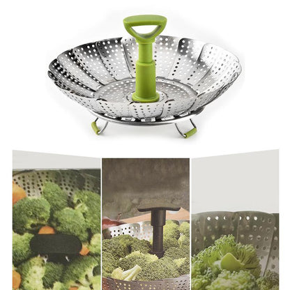 Cuiseur Vapeur en Inox Pliable