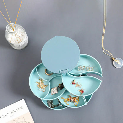 Rangement à Bijoux Pivotant à Plusieurs Niveaux
