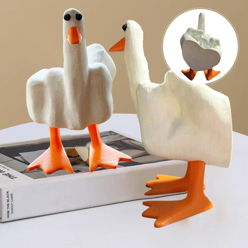 Figure de Canard Audacieuse pour le Jardin