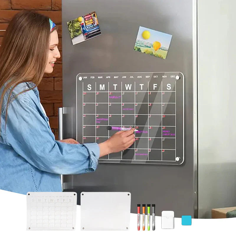 Planificateur Magnétique pour Réfrigérateur avec Set de Mémos