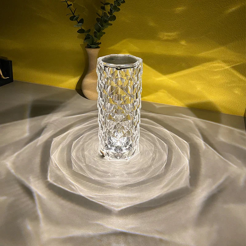 Lampe de Table Romantique en Cristal - Élégance et Style pour Votre Maison