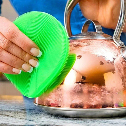 Eponge en Silicone Respectueuse de L' Environnement, Antibactérienne et Polyvalente, Lot de 5