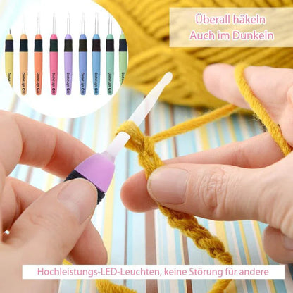 Set de Crochets Lumineux - 9 Pièces pour les Travaux D' Aiguille Créatifs