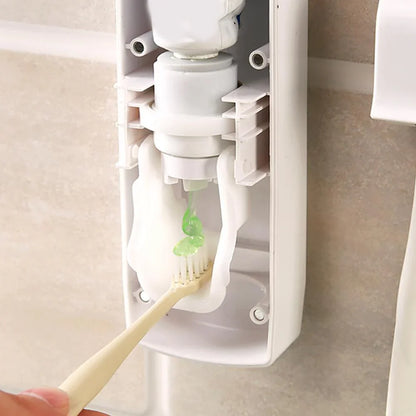 Distributeur de Dentifrice Pratique et Kit Porte-brosse à Dents