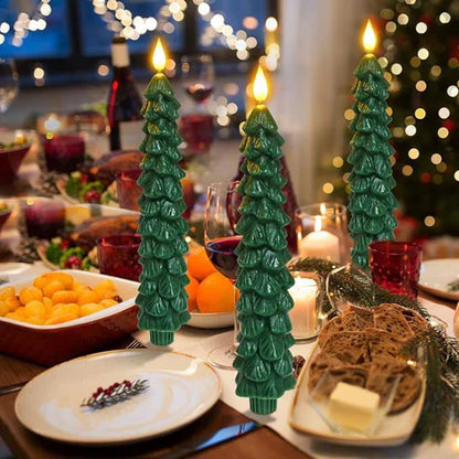 Bougies Festives Led en Forme de Sapin