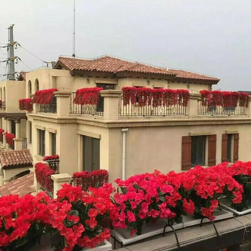 Corbeille Décorative Suspendue avec des Violettes Artificielles - L' Élégance pour Ta Maison!