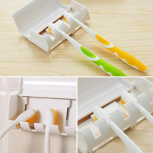 Distributeur de Dentifrice Pratique et Kit Porte-brosse à Dents