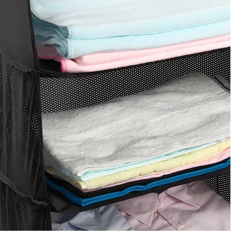 Sac de Rangement Pliable 3 en 1 avec Crochet - Organisateur de Penderie Polyvalent pour les Voyages et la Maison
