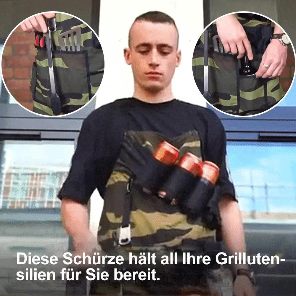 Tablier à Barbecue Multifonctionnel avec Accessoires