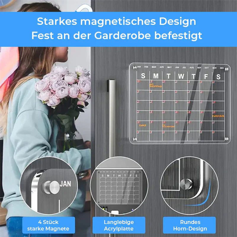Planificateur Magnétique pour Réfrigérateur avec Set de Mémos