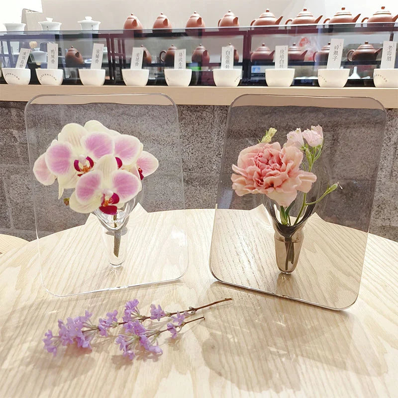Elégant Vase Cadre Photo en Acrylique - une Décoration Élégante pour chaque Maison!