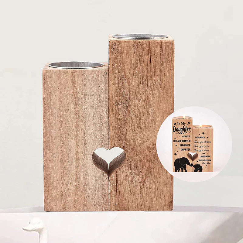 Porte-bougies en Bois - une Lumière Chaleureuse pour des Moments Particuliers