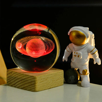 Etoileseclat - Boule de Cristal 3d avec Lumière Led