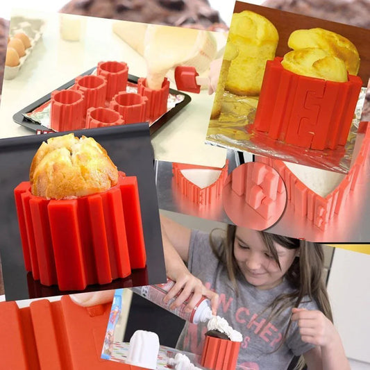 Set de Moules à Gâteaux en Silicone Flexible (4 Pièces)