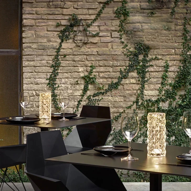 Lampe de Table Romantique en Cristal - Élégance et Style pour Votre Maison