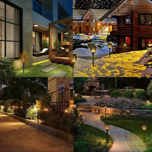 Torche de Jardin Solaire à Effet de Flamme